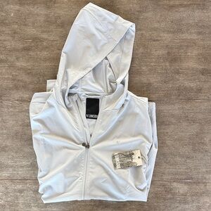 Linksoul Grey Hooded Windbreaker